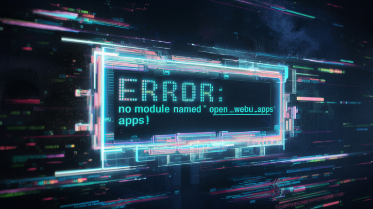 [Error: No Module Named 'Open_Webui.Apps']